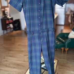 Romper Jack Plaid Short Sleeve Jumpsuit